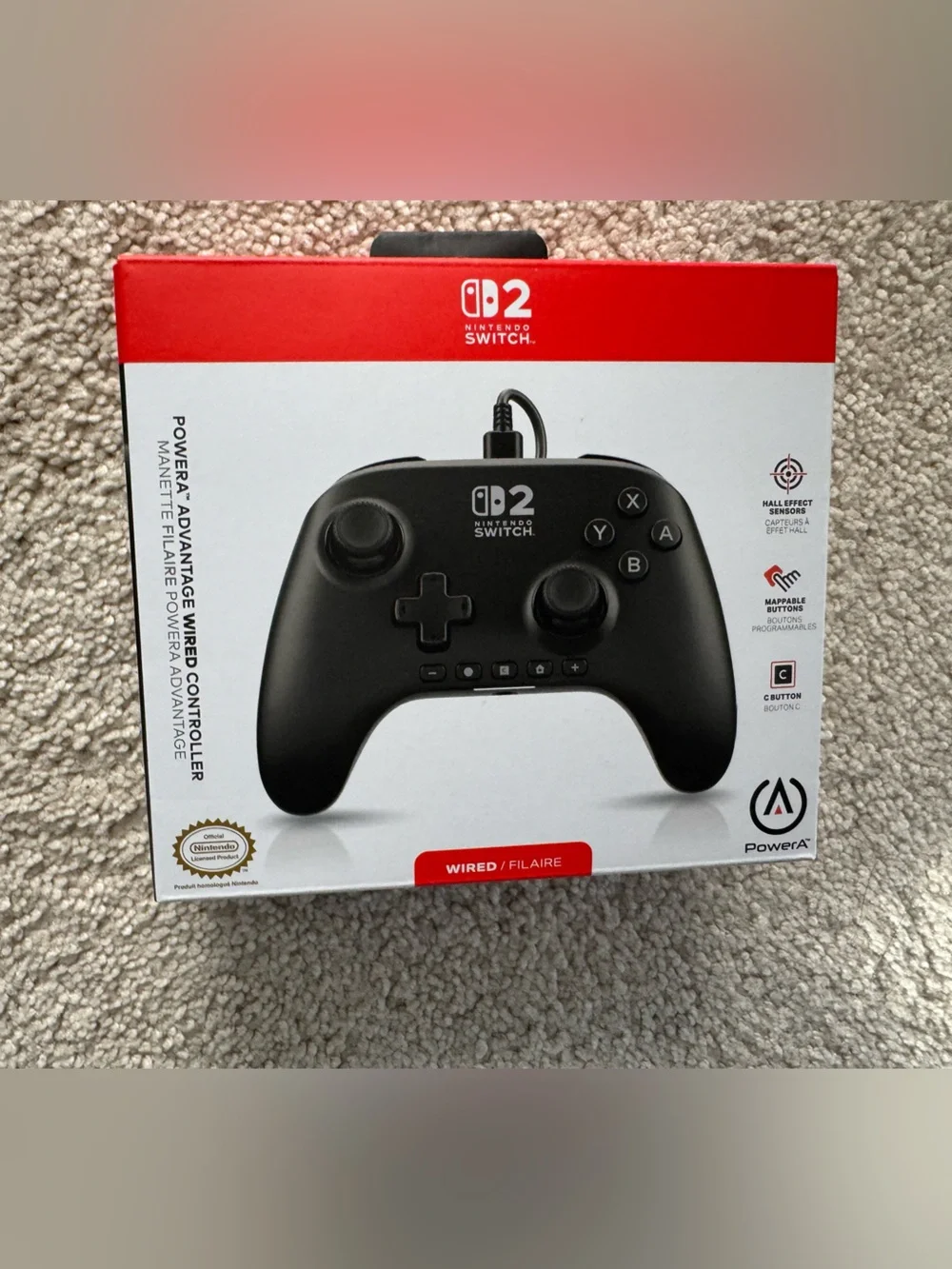 Nintendo Switch 2 Gray Carry Case and Wired Controller